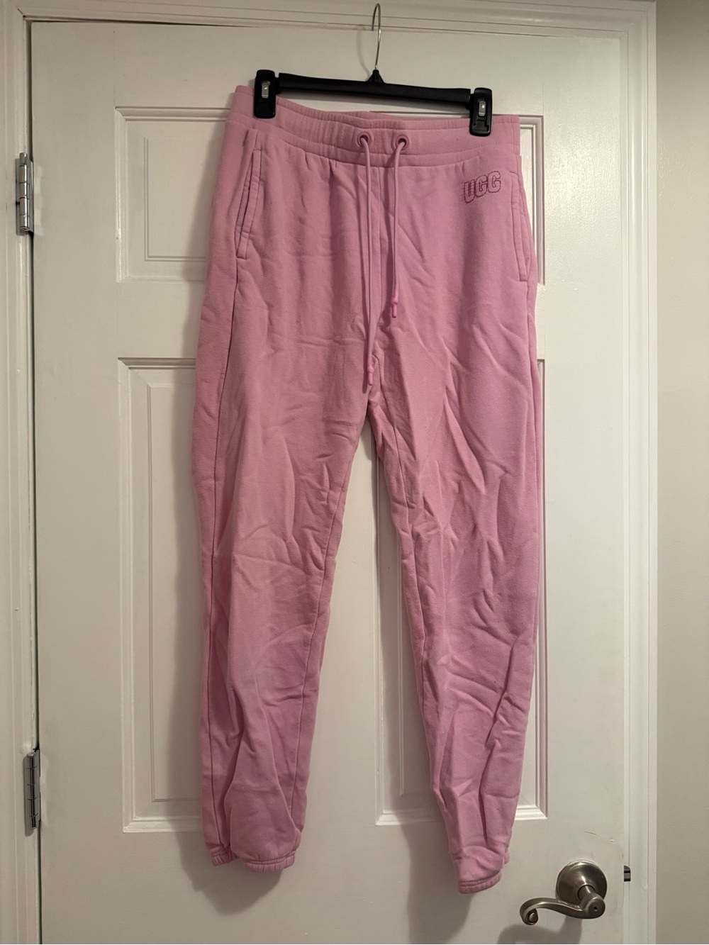 UGG Men's Light Pink Jogger Sweatpants with Drawstring